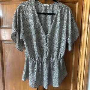 Sienna Sky Black and White Patterned Blouse